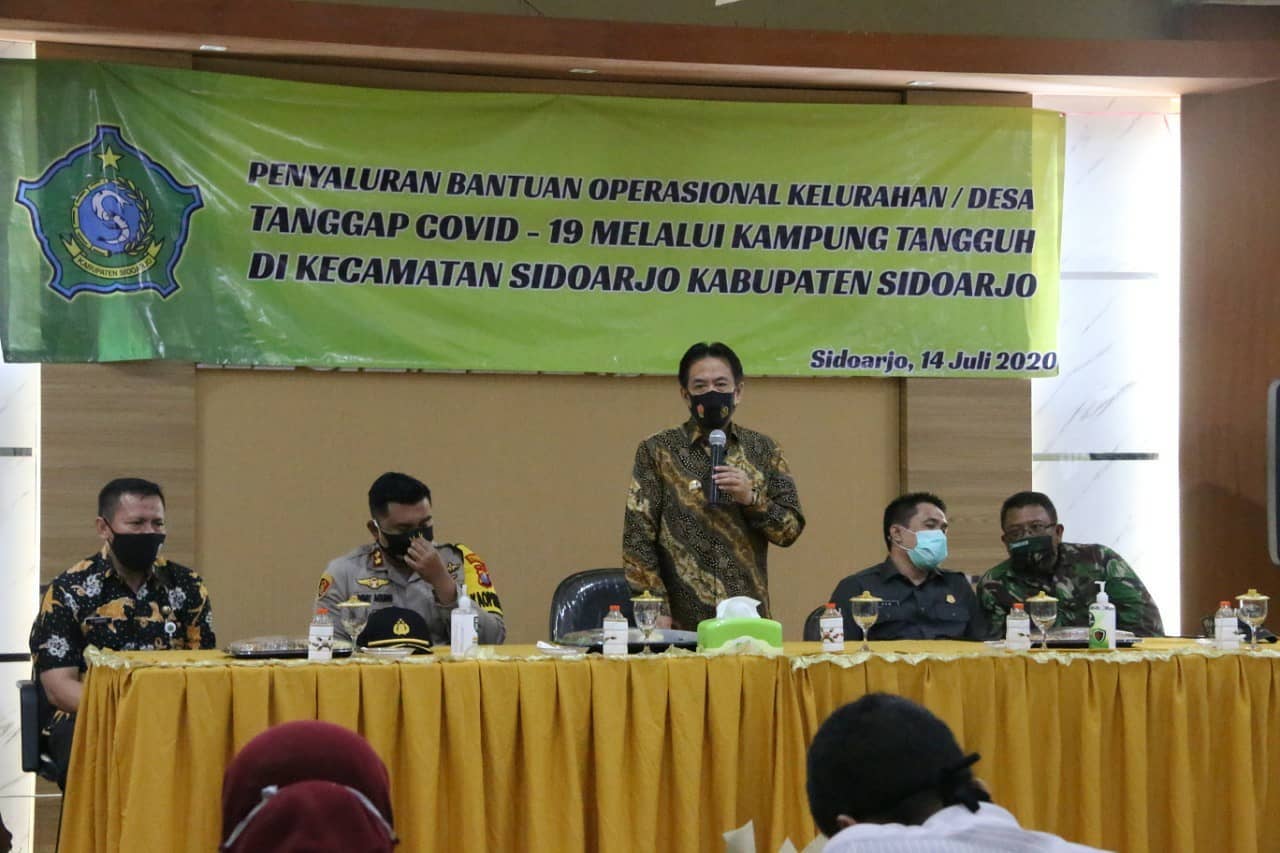 Ketua Gugus Tugas Covid -19 Nur Ahmad Syaifuddin Mendorong Seluruh Desa di Sidoarjo Mendirikan Kampung Tangguh