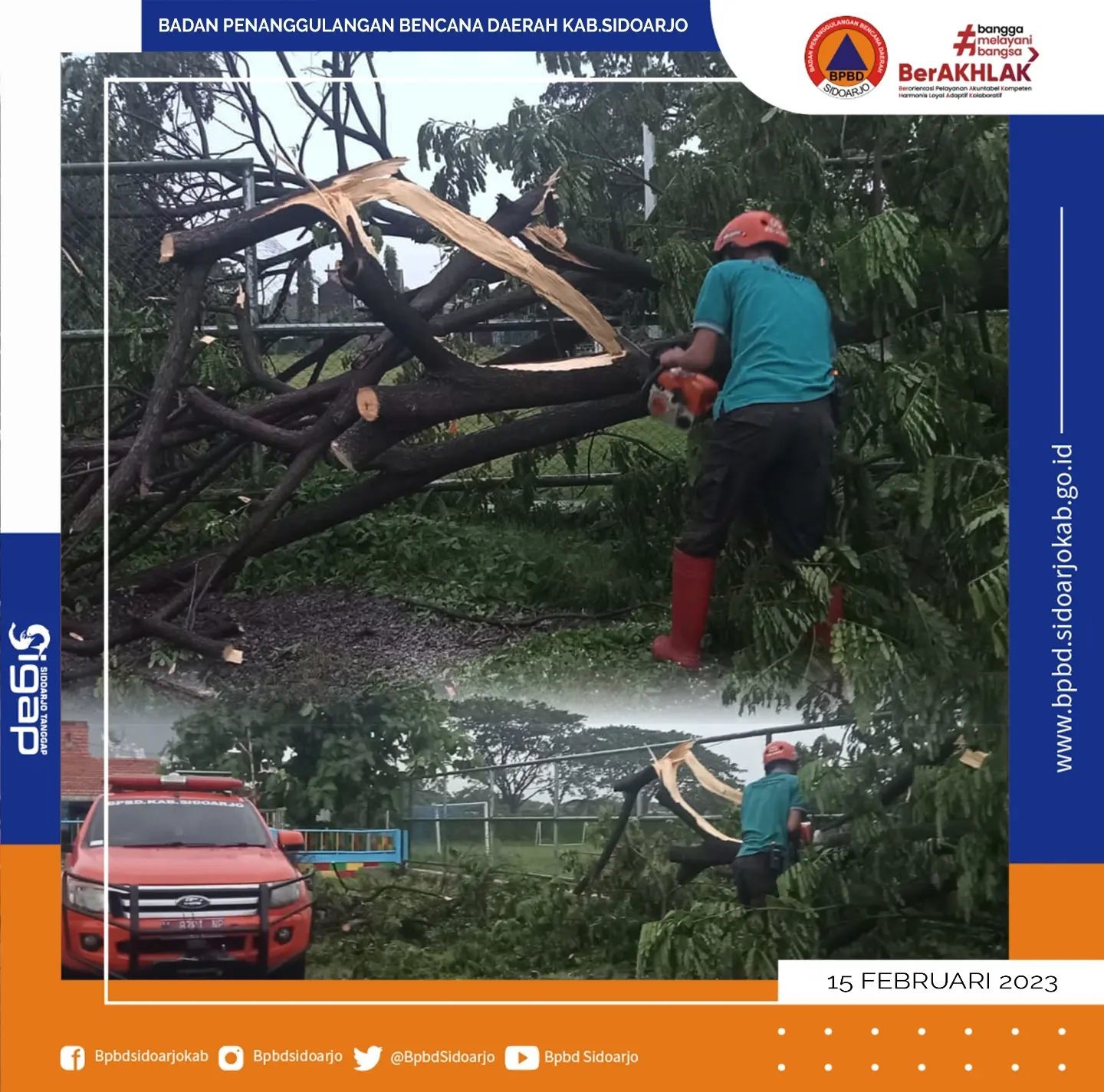 Angin kencang Melanda 4 Desa/Kelurahan di Kecamatan Sidoarjo