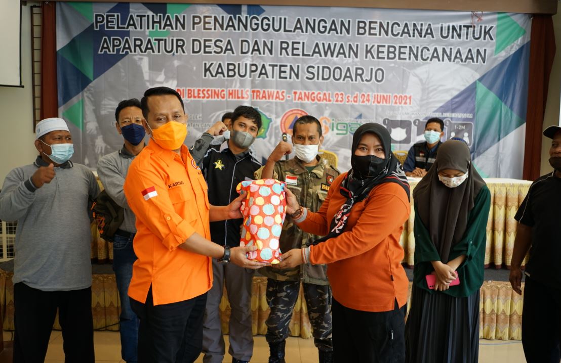 BPBD Kabupaten Sidoarjo Bekali Aparatur Desa dan Relawan Pelatihan Penanggulangan Bencana