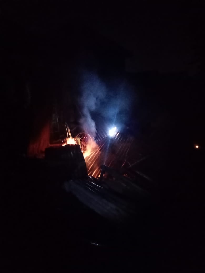 Kebakaran Rumah Penduduk di Desa Kebonagung, Kecamatan Jabon