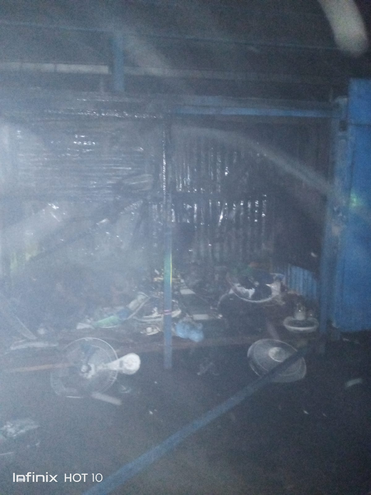 Kebakaran Lapak di Pasar Porong, Kelurahan Juwetkenongo, Kecamatan Porong