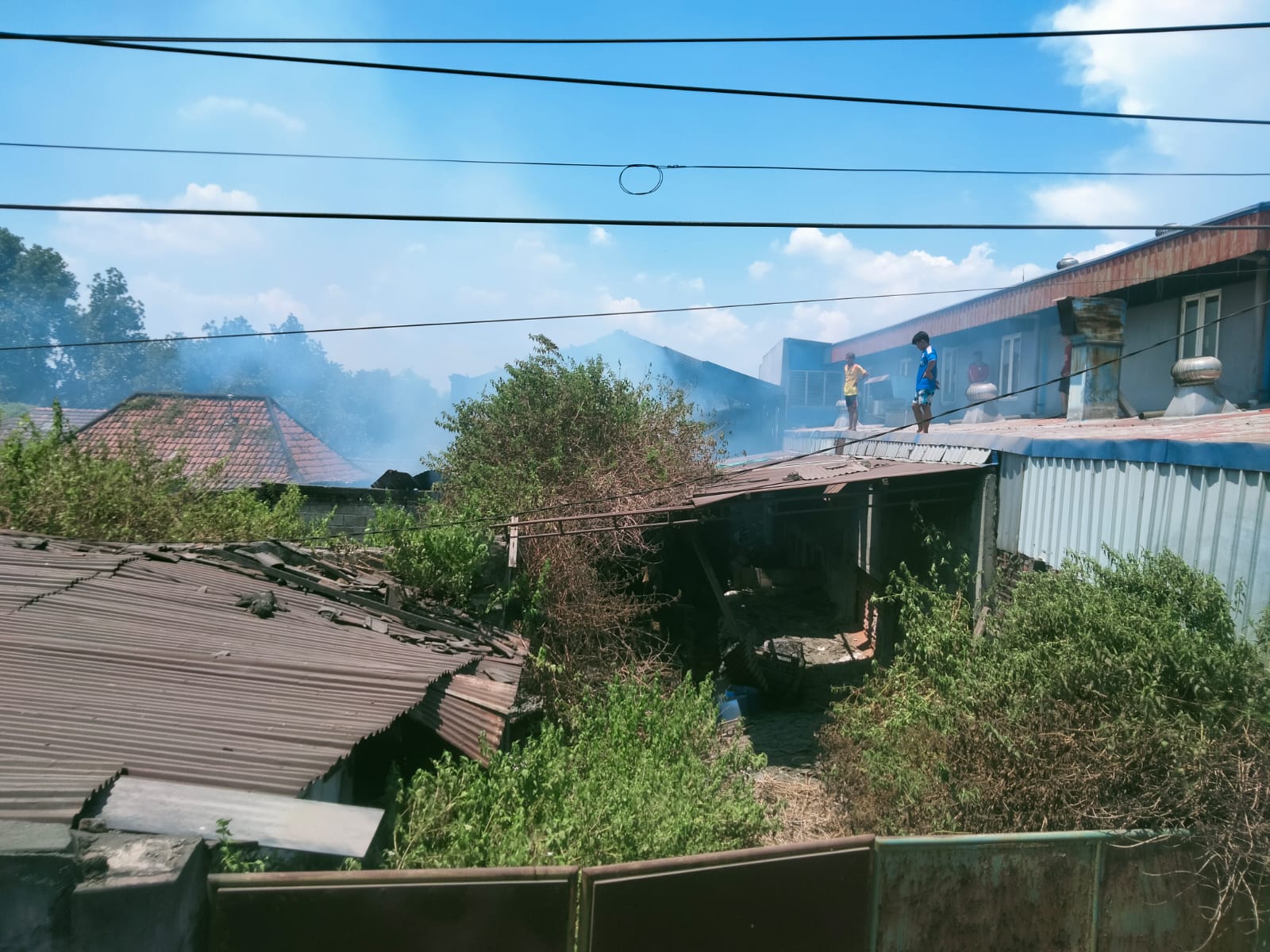 Kebakaran Rongsokan (Lahan Bekas Pabrik) di Desa Wonokupang, Kecamatan Balongbendo