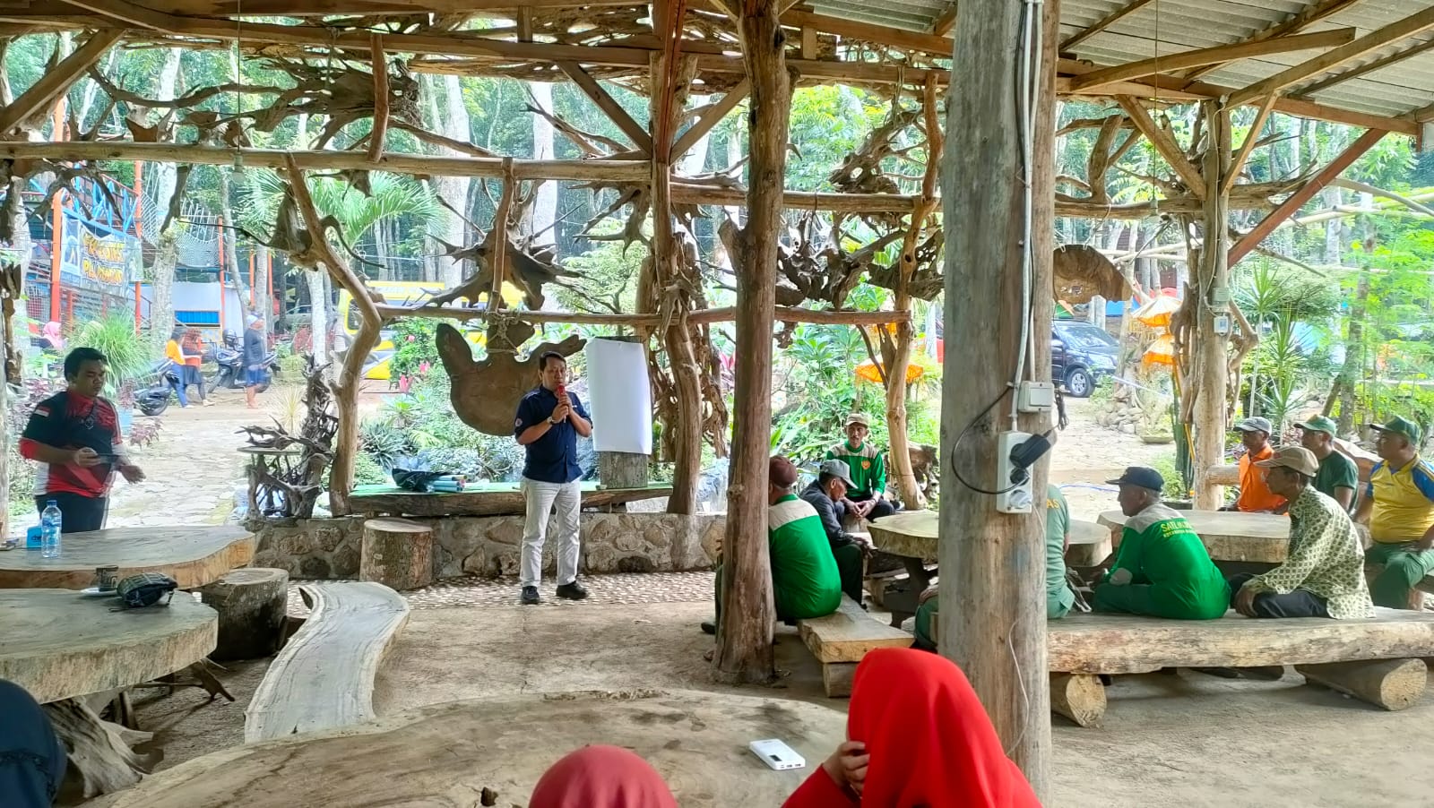 BPBD Sidoarjo menjadi narasumber dalam Pelatihan Tanggap Bencana Desa Sukodono yang bertempat di Dam Londo Trawas, Kabupaten Mojokerto
