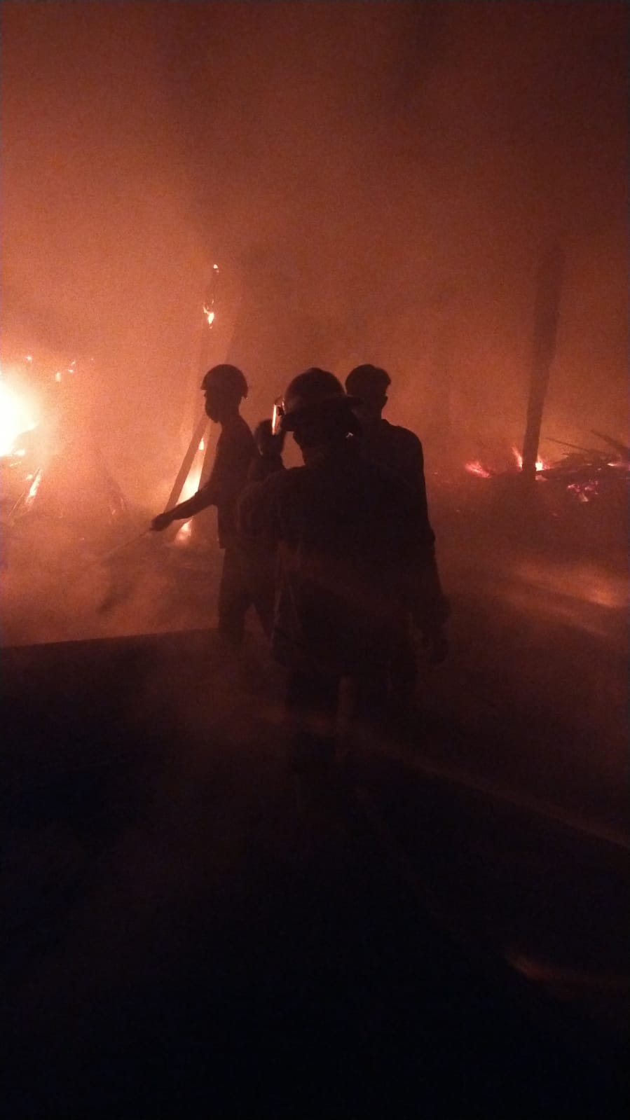 Kebakaran Tempat Produksi Tahu di Desa Tropodo Kecamatan Krian