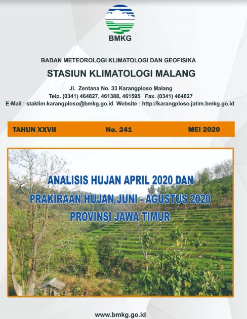 Prakiraan Hujan Juni - Agustus 2020 Provinsi Jawa Timur