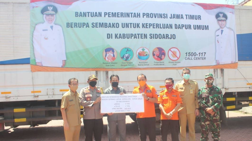 Pemkab Sidoarjo Terima Bantuan Sembako Dari Provinsi Jawa Timur
